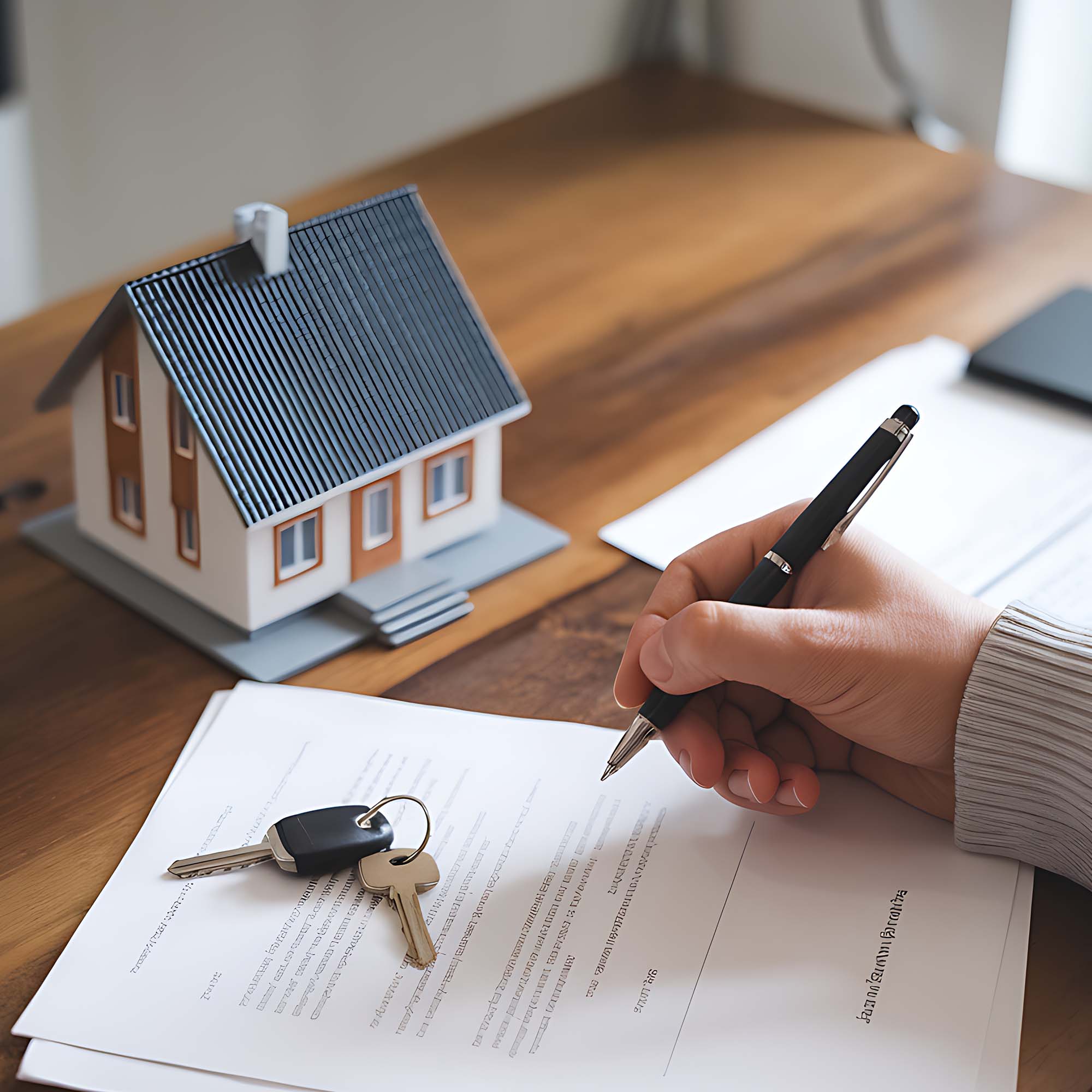 Real Estate Contract Signing: New Home Purchase Agreement